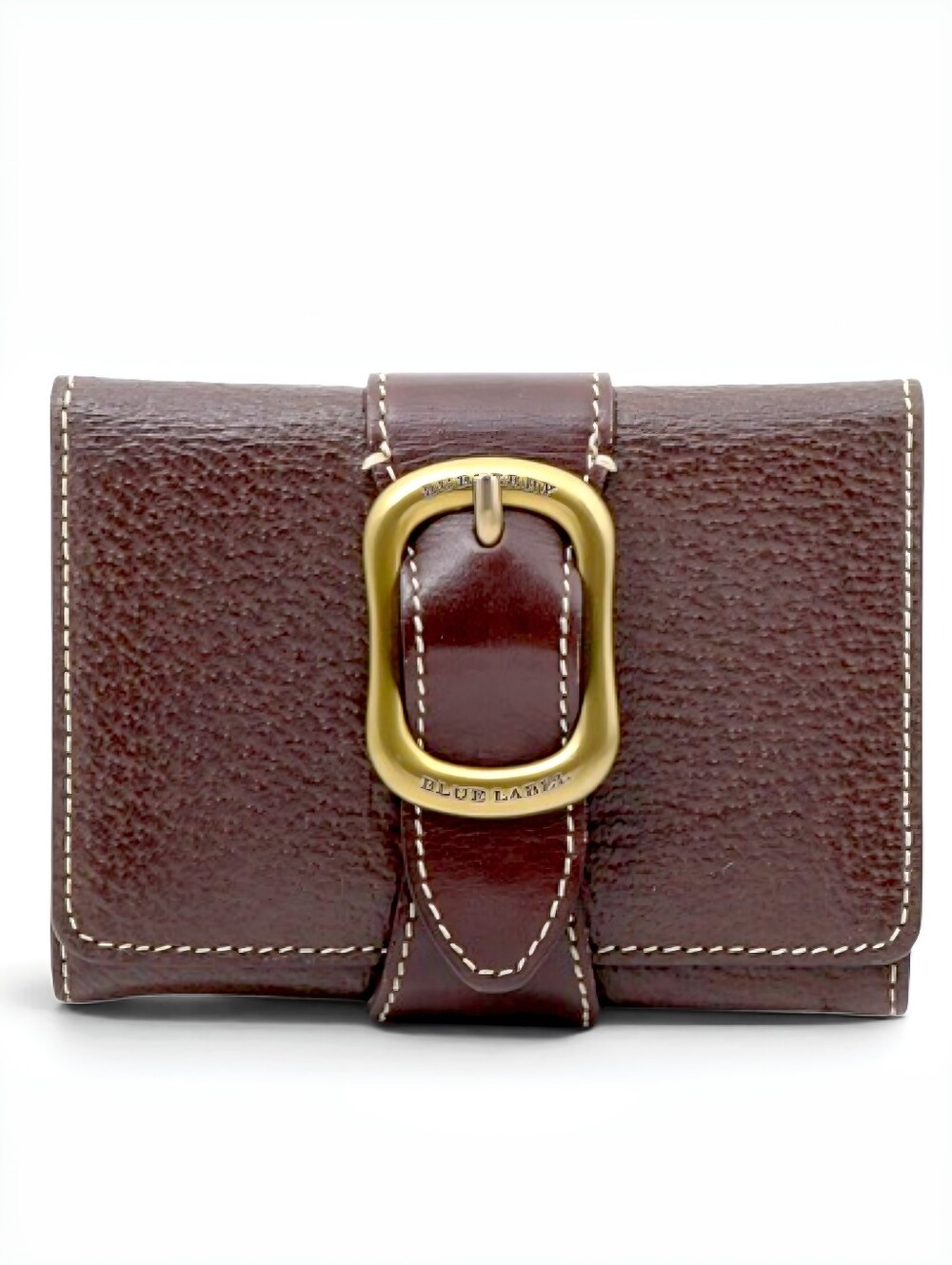 Burberry Blue Label Unisex Card Holder Wallet Brown Leather